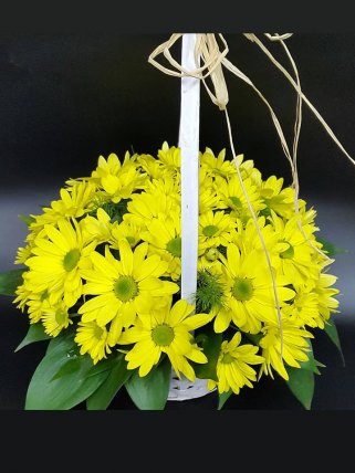 Sepette Sarı Krizantemler - Eskişehir Çiçekçi